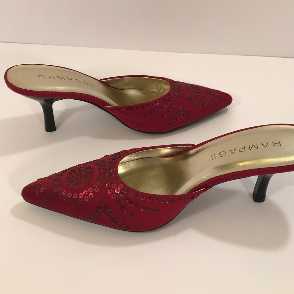 Red sequenced heels - Picture 5 of 6